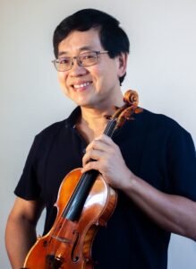 Portrait of violinist Ming-Feng Hsin